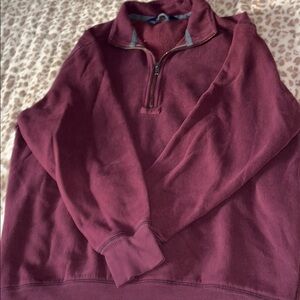 Burgundy Quarter-Zip Pullover